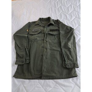 US Army Vietnam 1968 Private First Class Fatigue Shirt Mens 0G 107